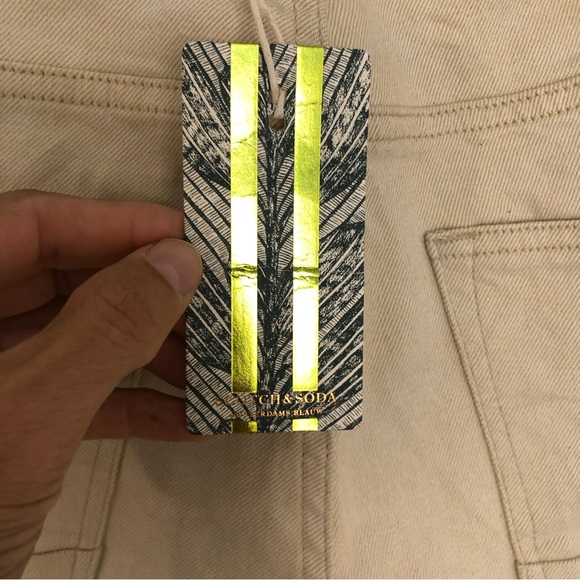 NWT New Scotch & Soda Amsterdam skim Regular 36 Slim Fit Jeans Beige cream $149 - Picture 10 of 16